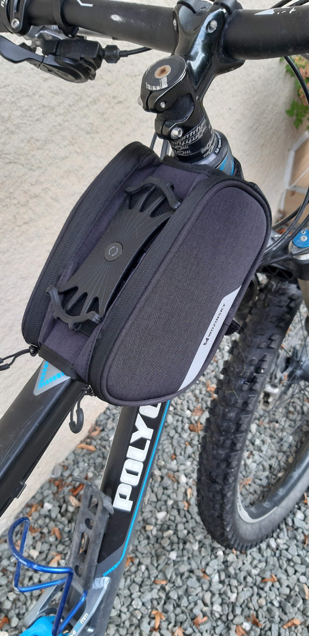 WOZINSKY Sacoches de cadre sacoche vélo noir téléphone