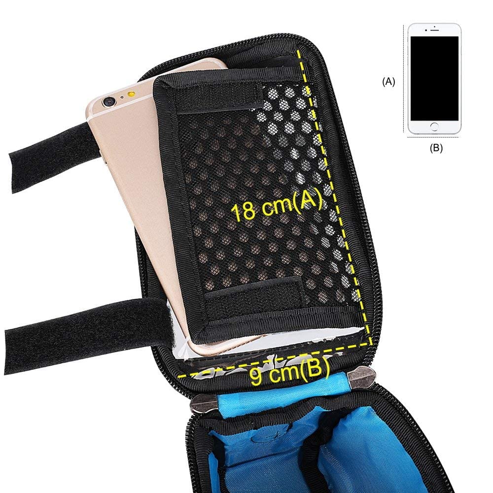 Wozinsky WBB6BK sacoche cadre vélo noire étanche smartphone