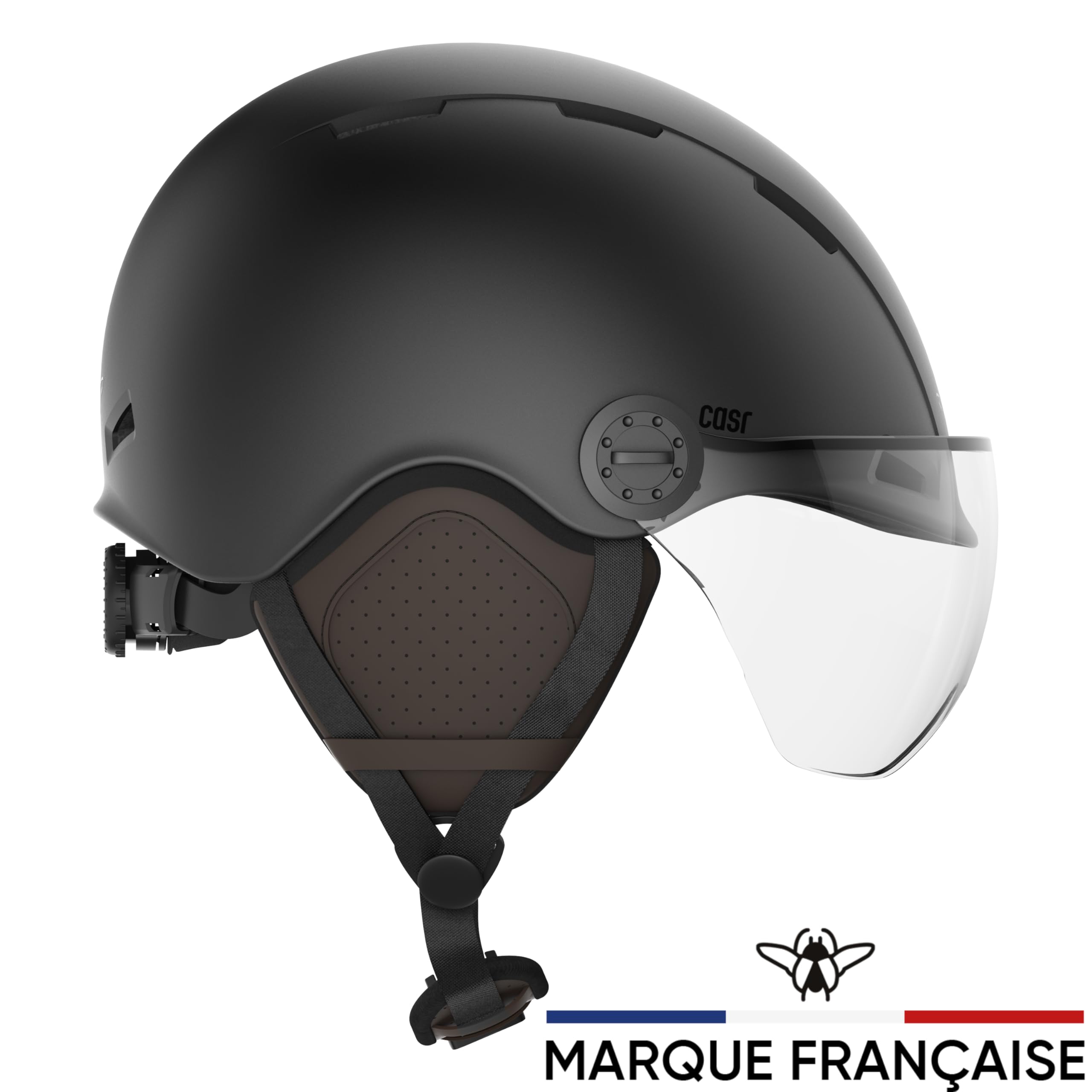 CASR Style Casque Vélo Urbain Noir Visière M 55-58 cm