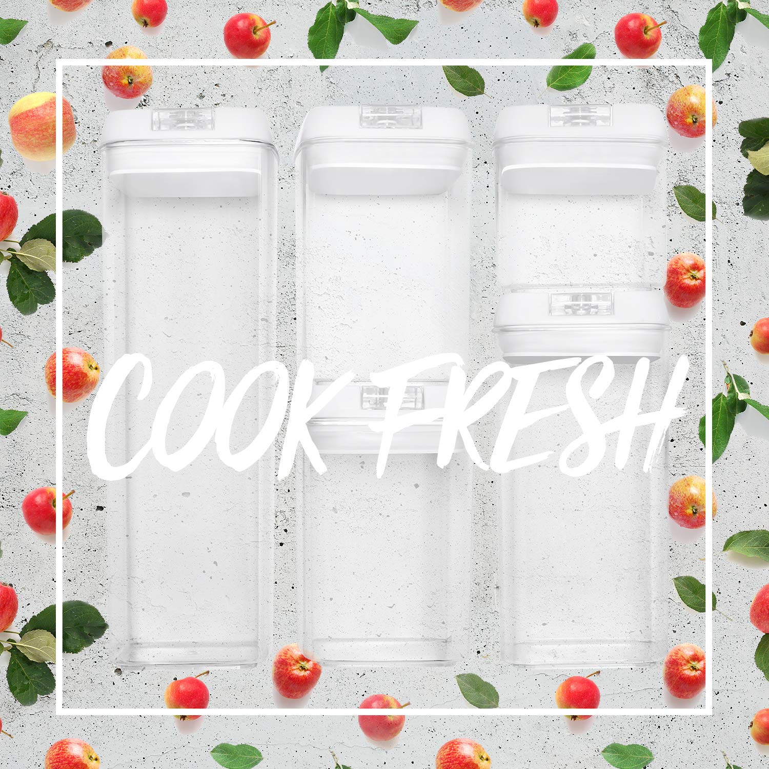 Basil Lot 5 Boîtes conservation sous vide sans BPA