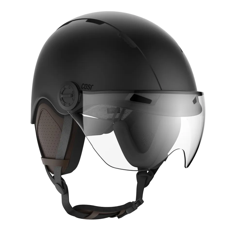 CASR Style Casque Vélo Urbain Noir Visière M 55-58 cm
