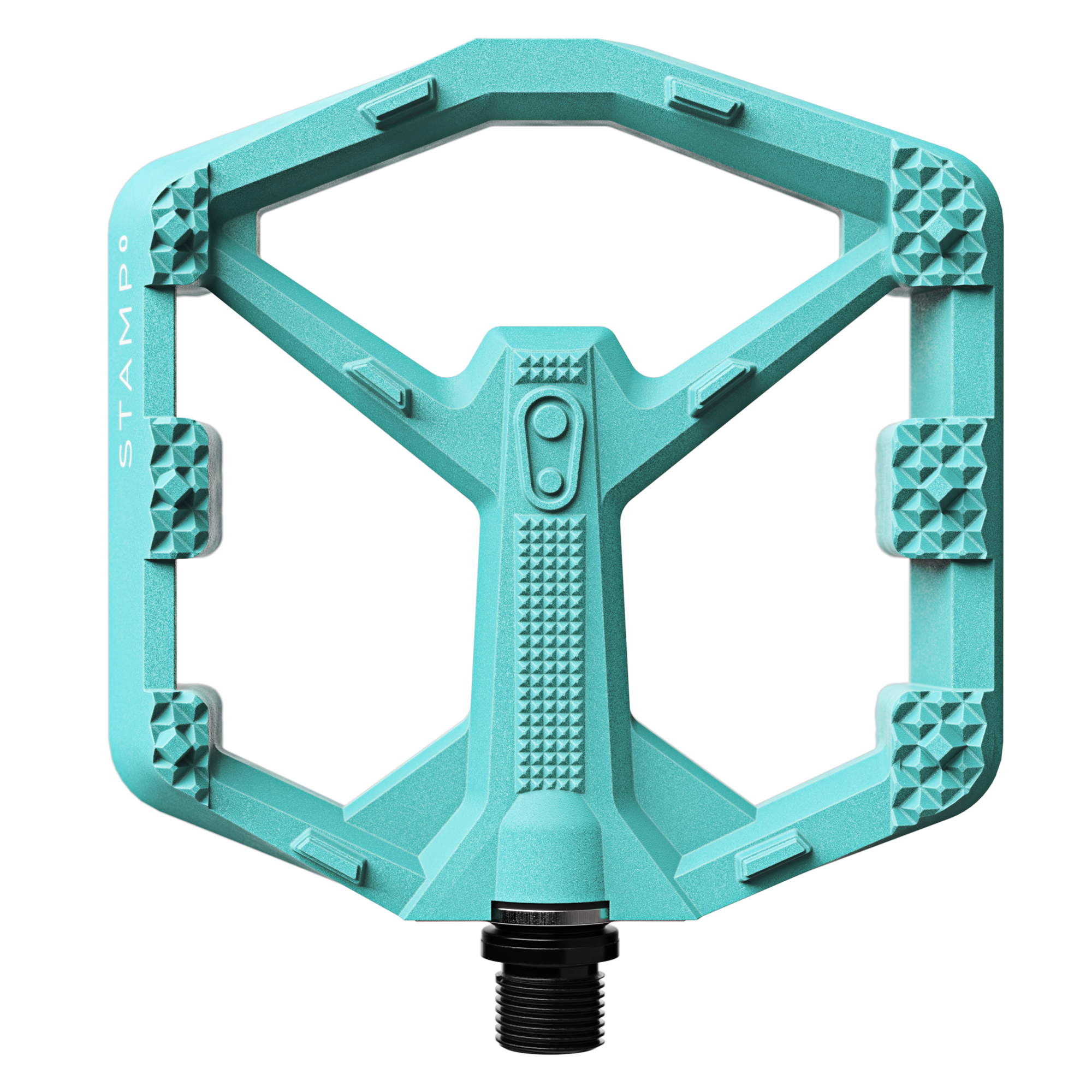 Crankbrothers Stamp 0 pédale plate Large composite noire concave