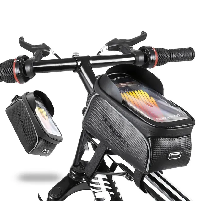 Wozinsky Sacoches de cadre sacoche vélo 2 L noir smartphone