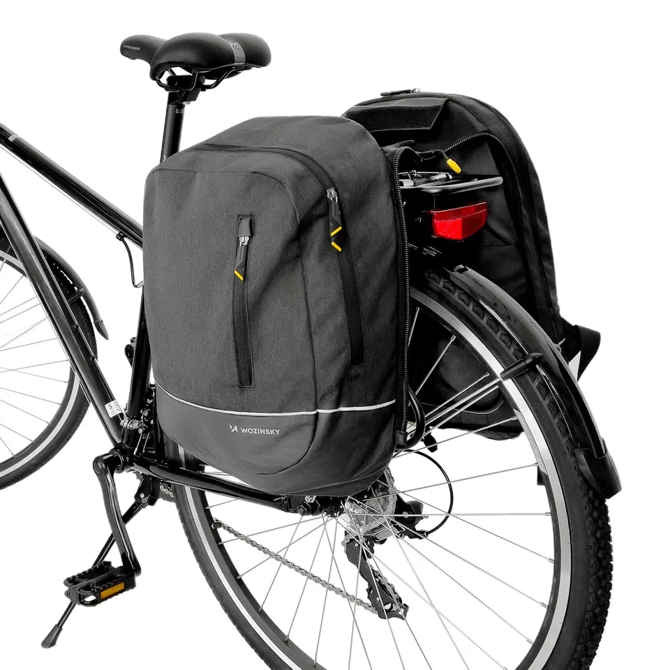 Wozinsky Sacoche Porte-Bagages 2 en 1 Étanche 30 L Noire