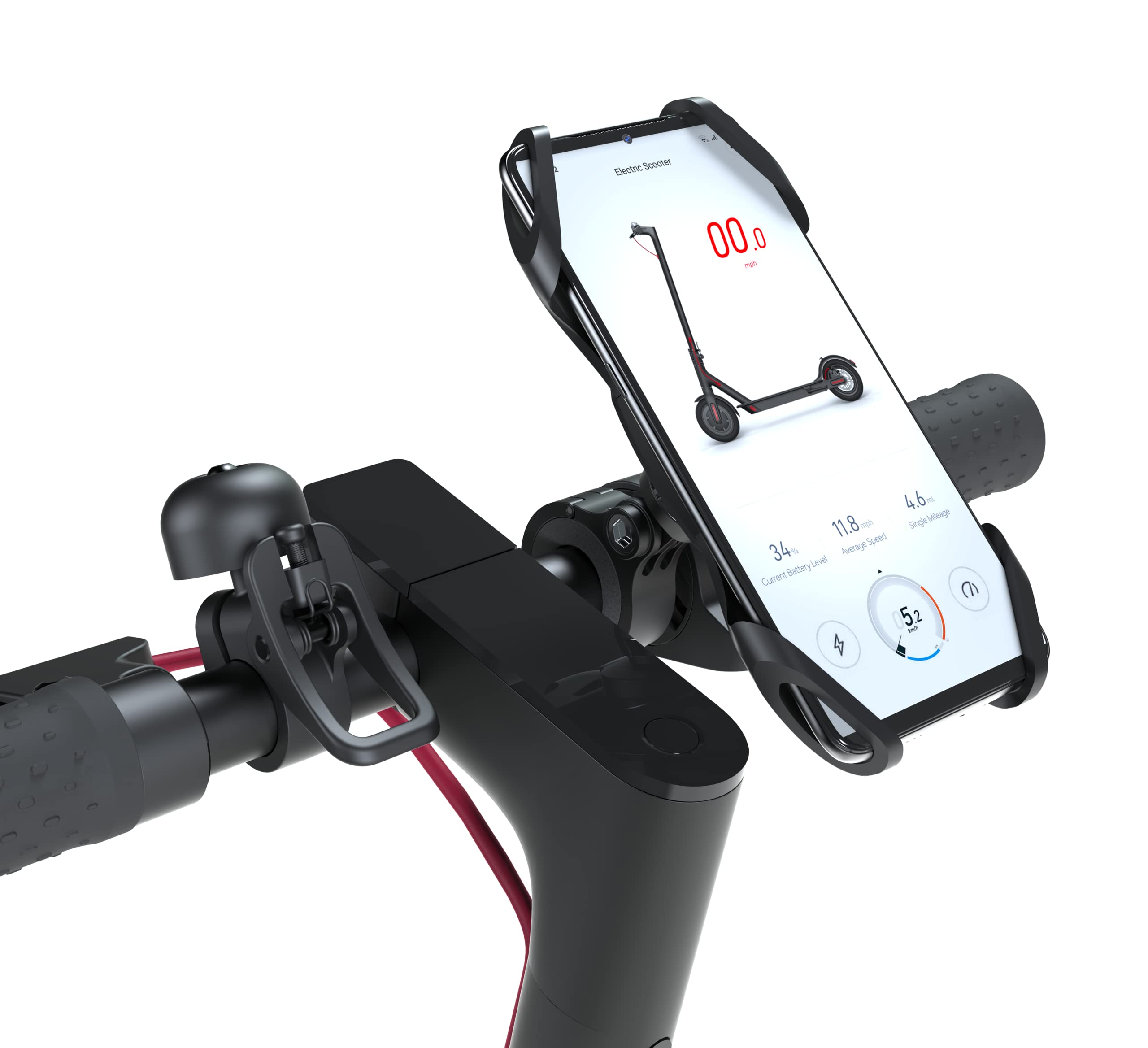 CASR Support Téléphone Trottinette Vélo Noir 6,7 Pouces
