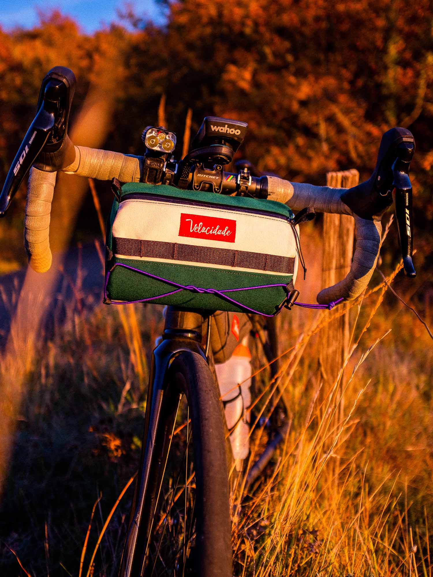 Atelier Velocidade Baluchon sacoche guidon vélo charbon