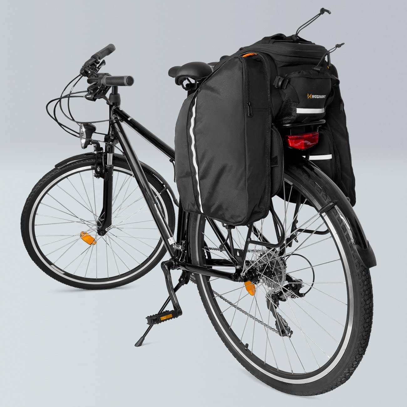 Wozinsky sacoche vélo porte-bagages 35L noire étanche