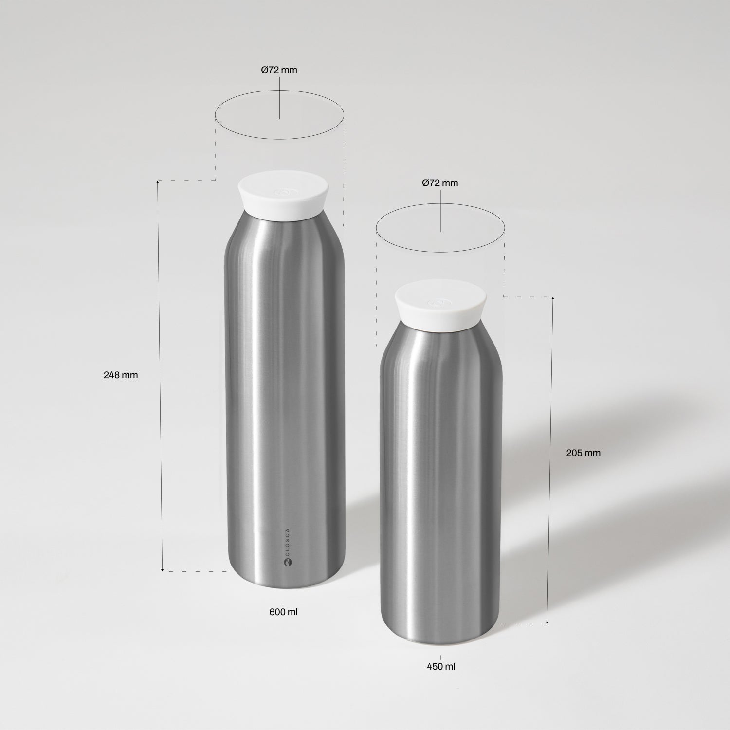 Closca Minimal Metal White gourde isotherme blanche 450 ml