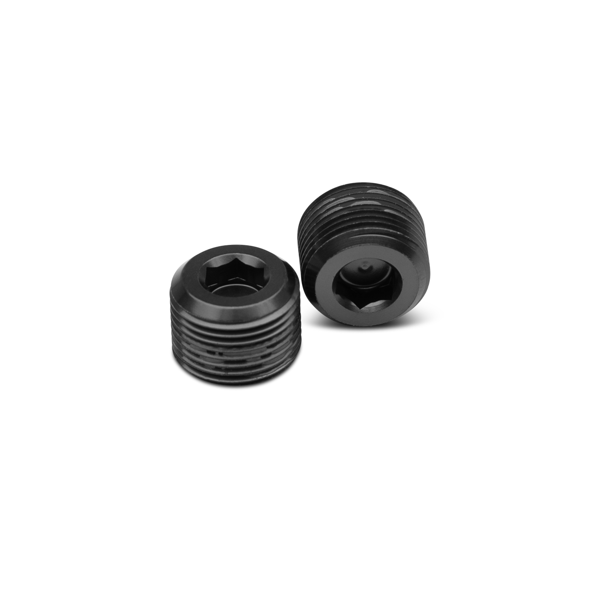 Crankbrothers Hex End Cap Kit bouchon pédale Black alu