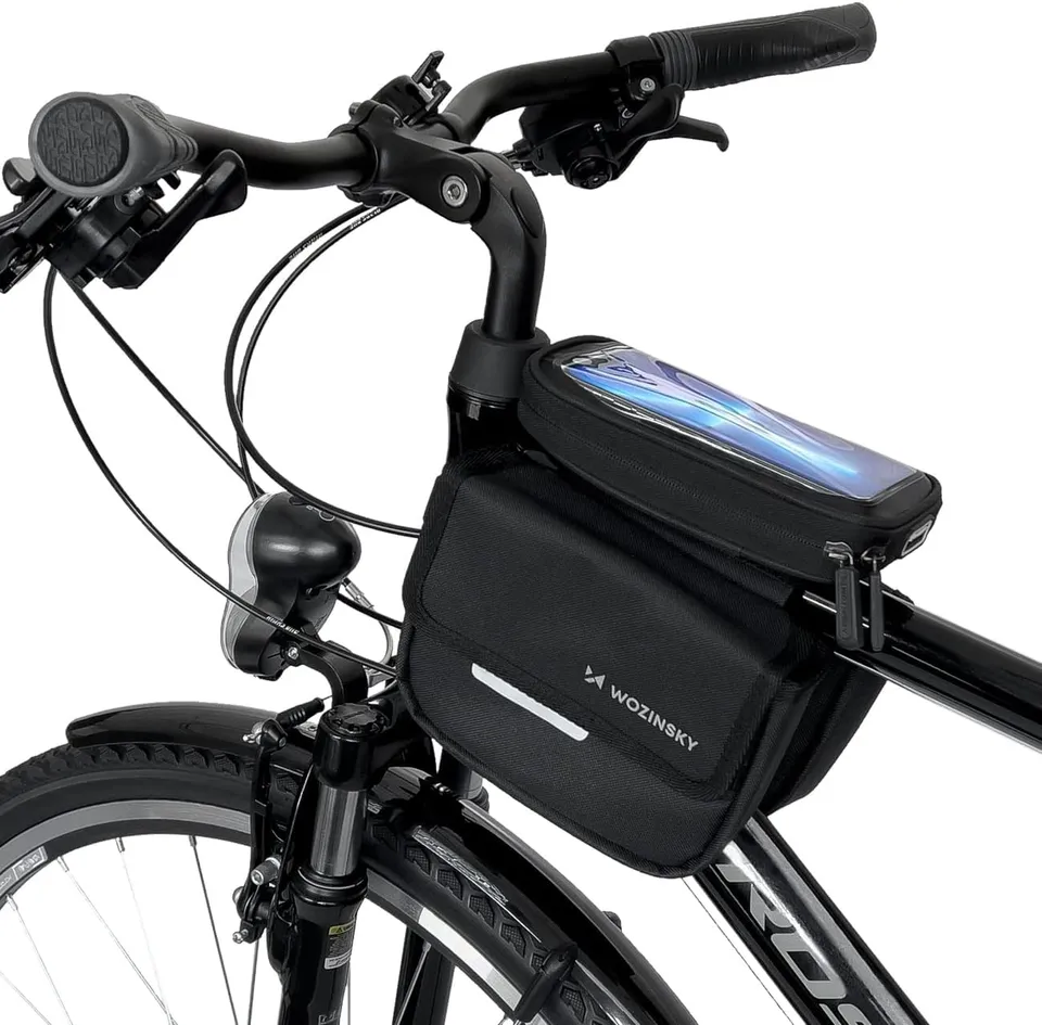 Wozinsky Sacoche de Cadre Vélo Étanche 1,5 L Noir