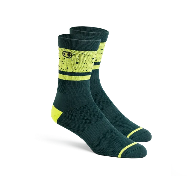 Crankbrothers Icon MTB Socks chaussettes VTT Petrol Lime S/M