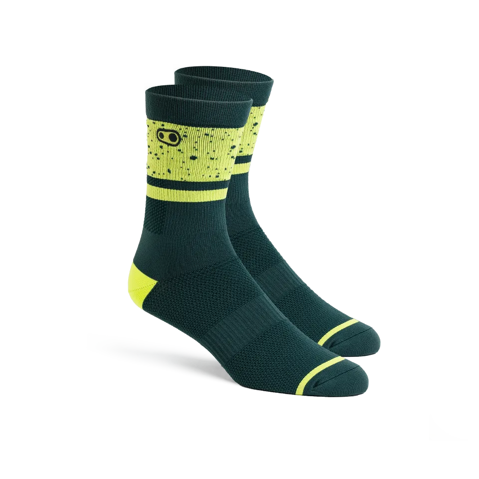 Crankbrothers Icon MTB Socks chaussettes VTT Petrol Lime S/M