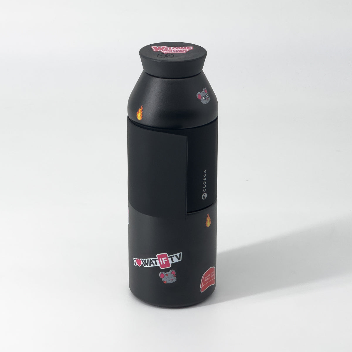 Closca Travel WATIF TV gourde isotherme 450ml stickers