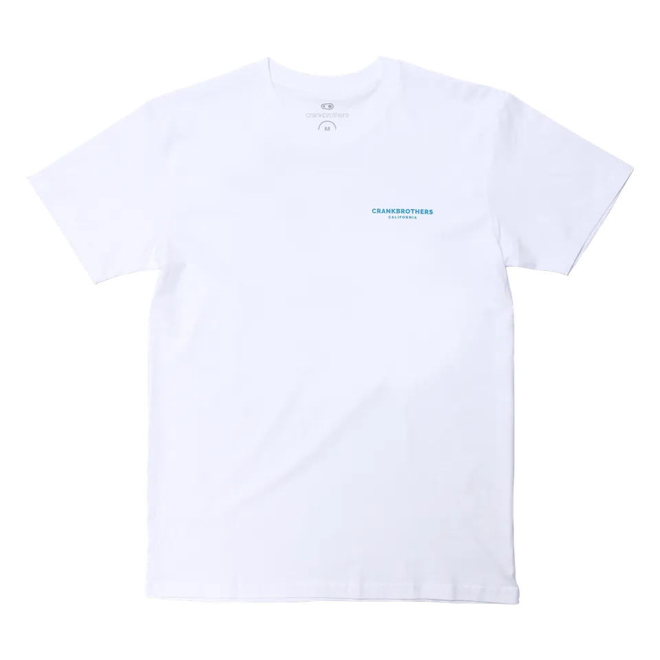 Crankbrothers Big Bend Tee T-Shirt Blanc 100% Coton