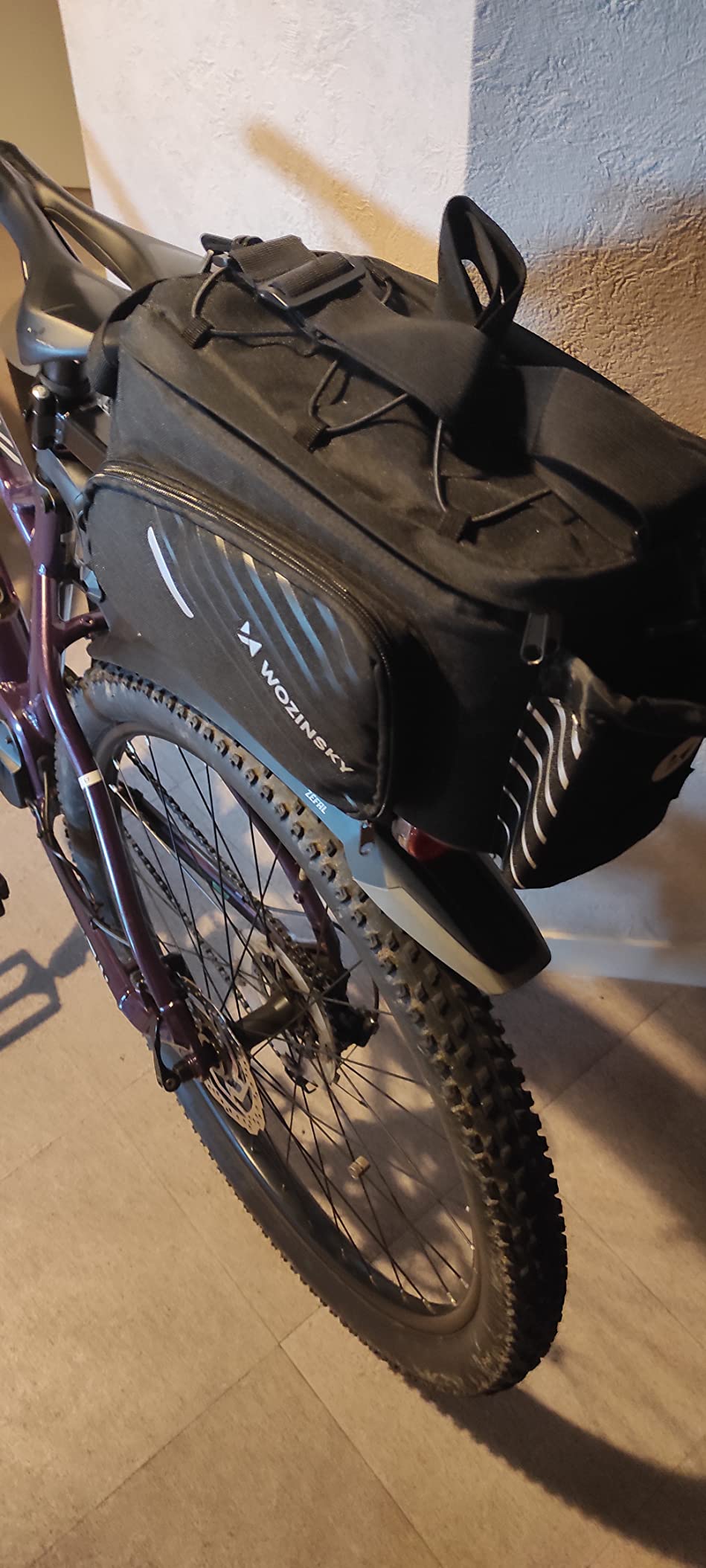 WOZINSKY WBB22BK Sacoche Porte-Bagages 9L Noir Étanche