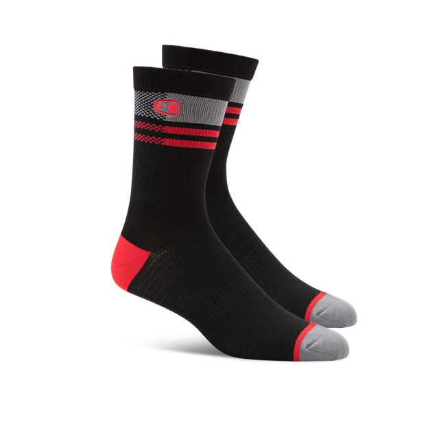Crankbrothers Icon chaussettes VTT noir rouge compression