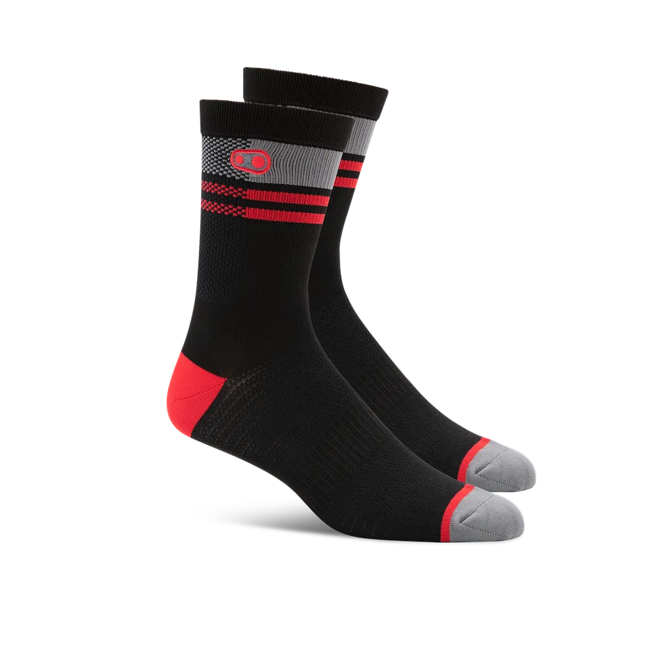 Crankbrothers Icon chaussettes VTT noir rouge compression
