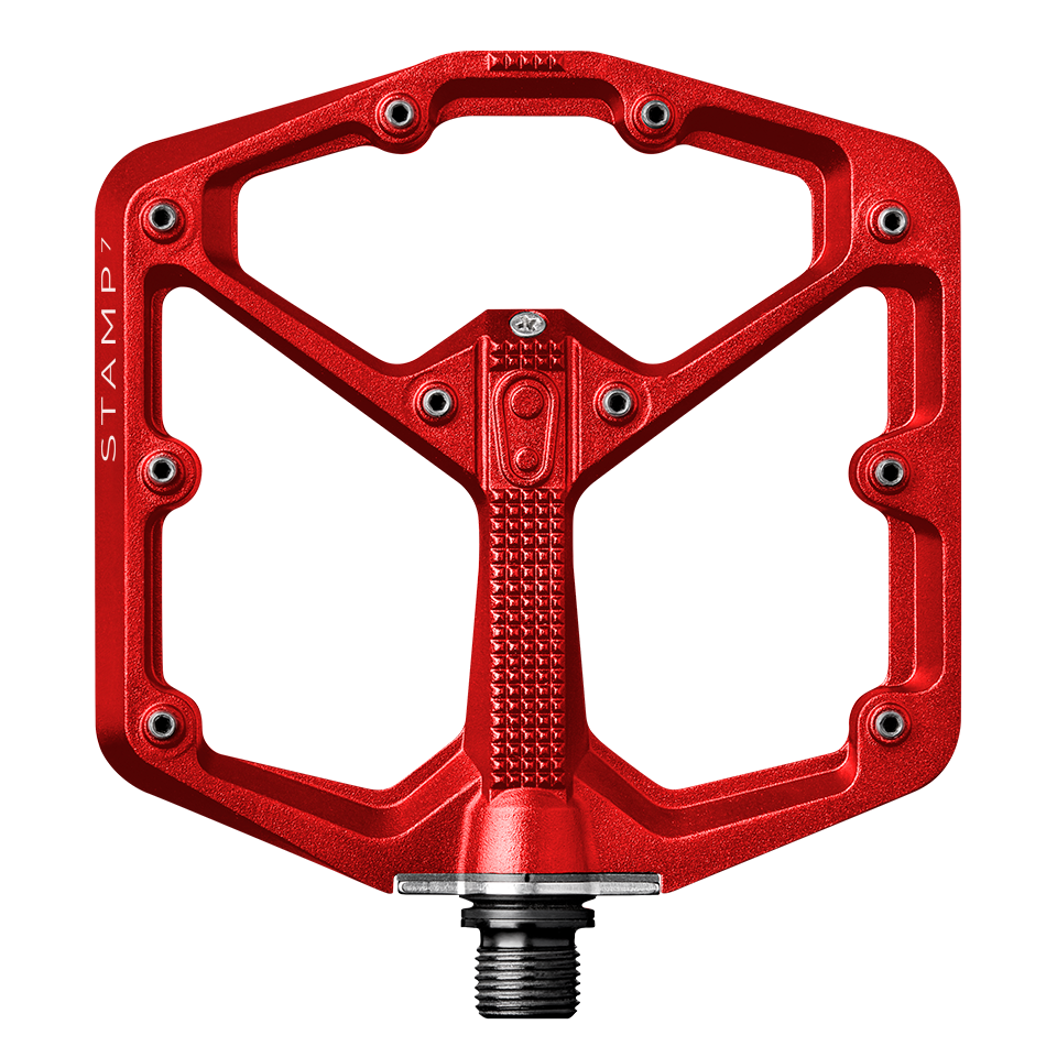 Crankbrothers Stamp 7 Large pédales plates bleu électrique alu