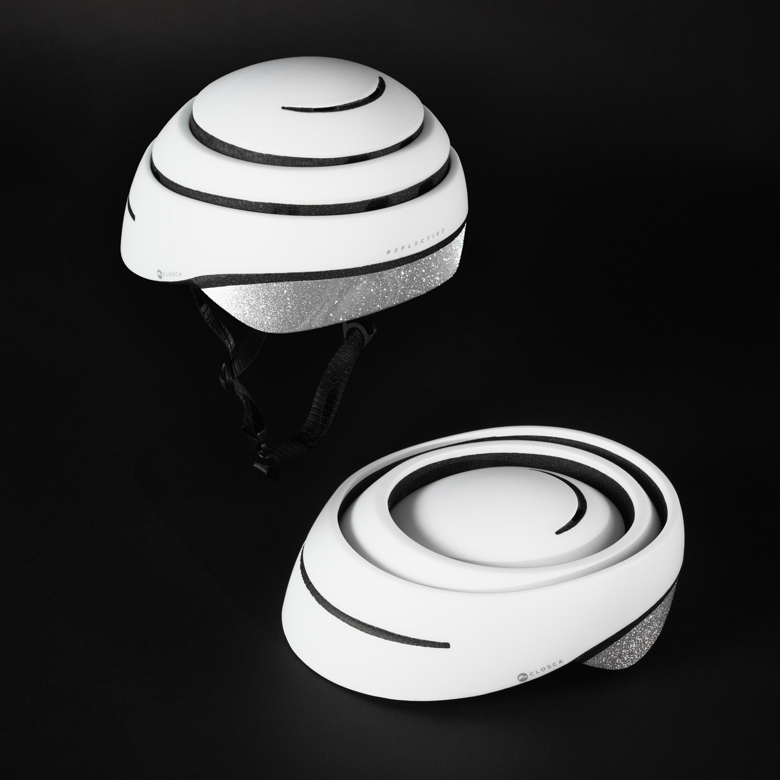 Closca Loop White Reflective Silver casque vélo Medium