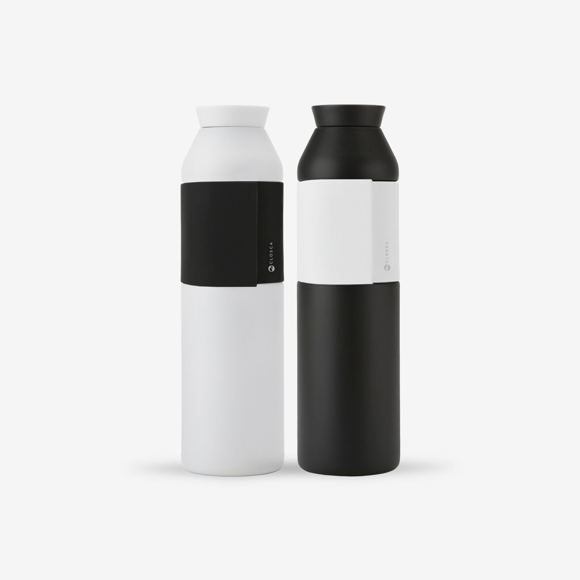 Closca Bonded White & Black gourdes isothermes duo inox