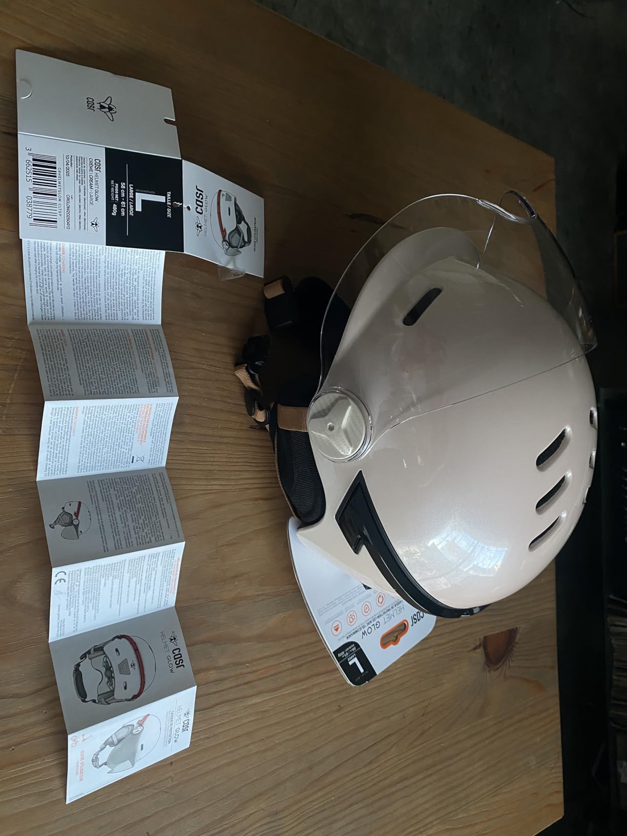 CASR Glow Casque Vélo LED Gris Taille M 55-58 cm