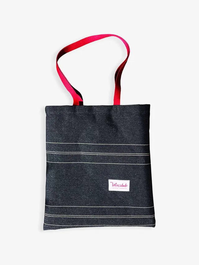 Atelier Velocidade Fourre-tout tote bag toile Noir courses ville