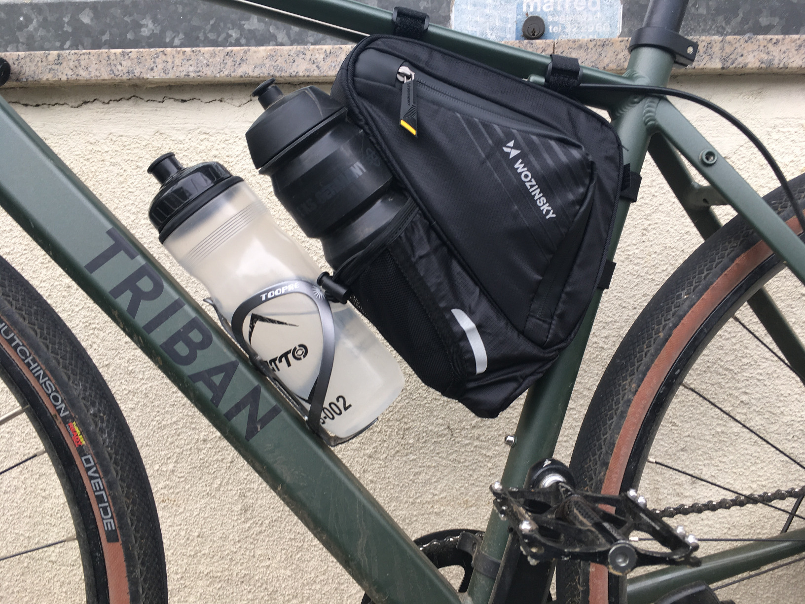 Wozinsky WBB23BK sacoche cadre vélo étanche porte-bidon