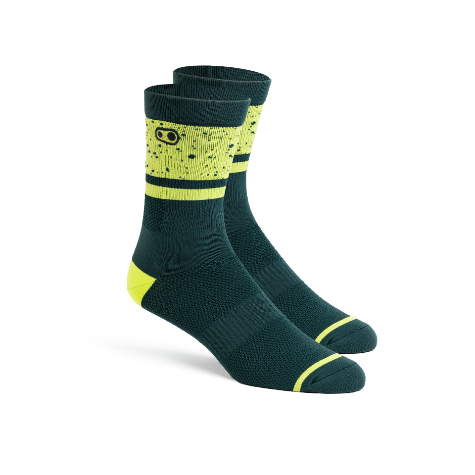 Crankbrothers Icon MTB Socks chaussettes VTT Petrol Lime S/M