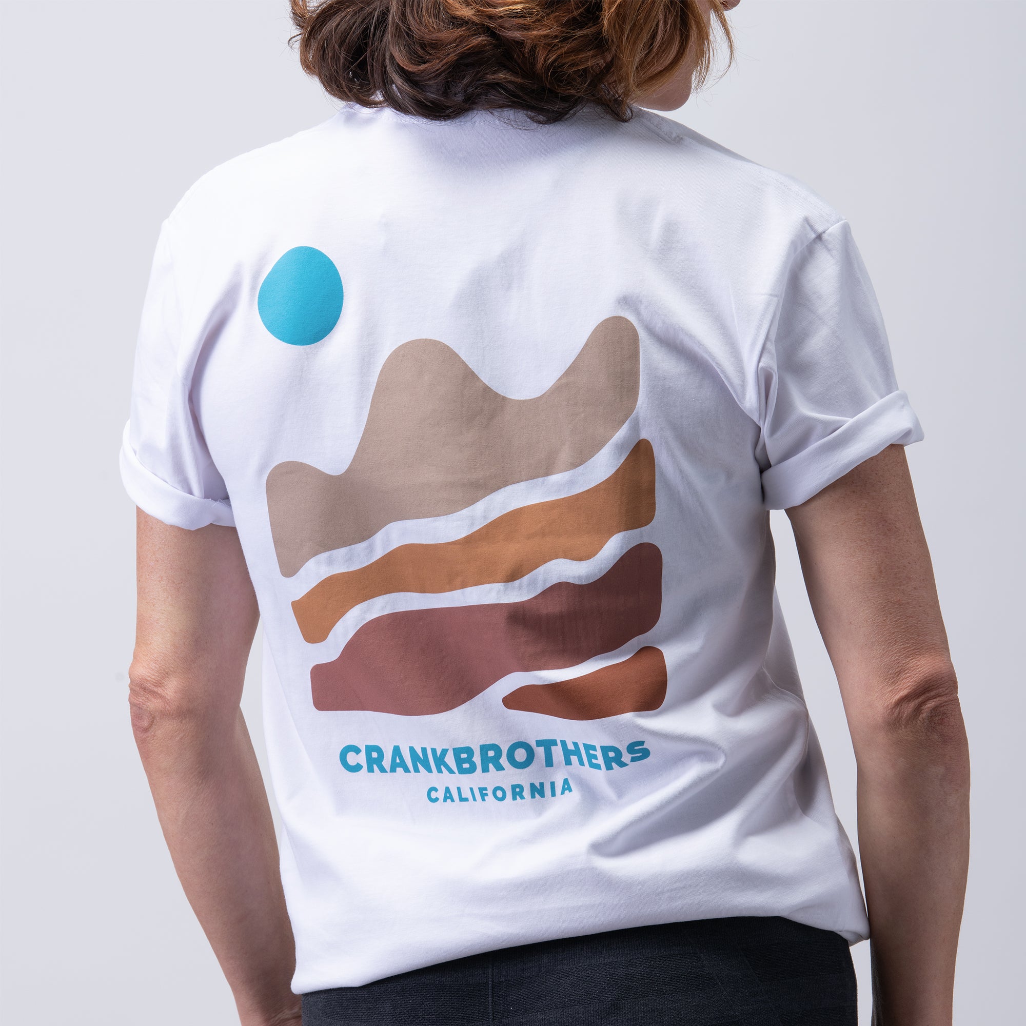 Crankbrothers Big Bend Tee T-Shirt Blanc 100% Coton