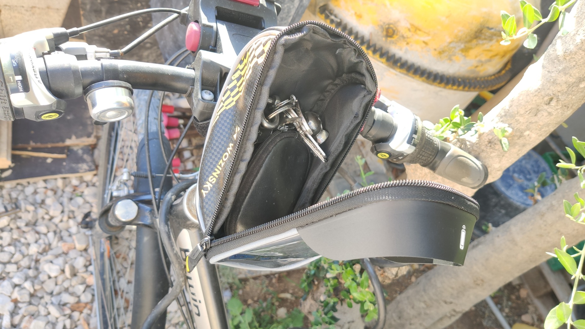Wozinsky Sacs de guidon sacoche vélo 1 L étanche tactile