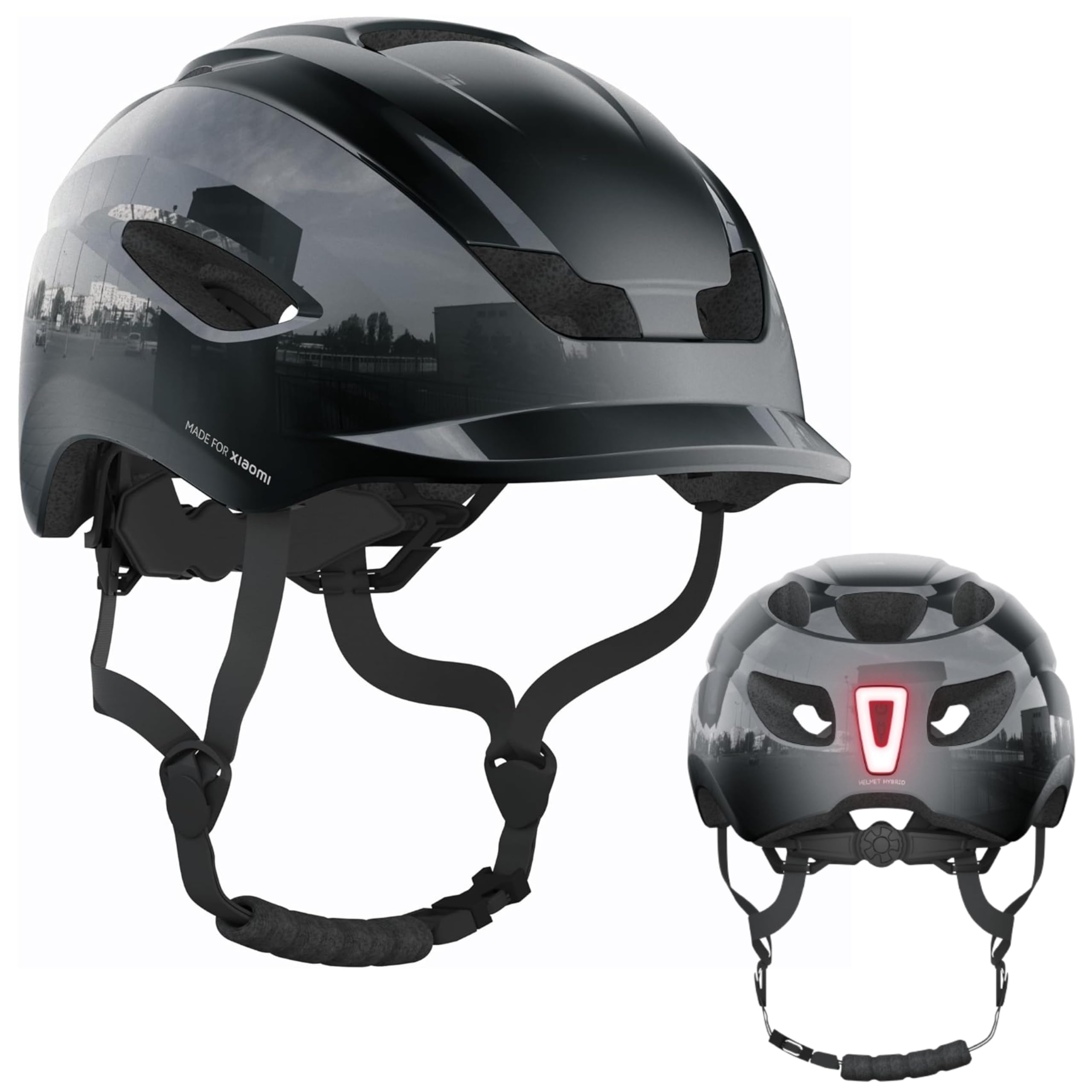 CASR Casques Casque Vélo LED Noir L USB-C EN 1078