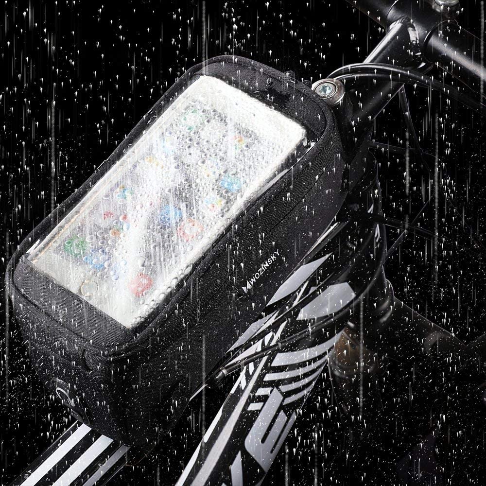 Wozinsky WBB6BK sacoche cadre vélo noire étanche smartphone