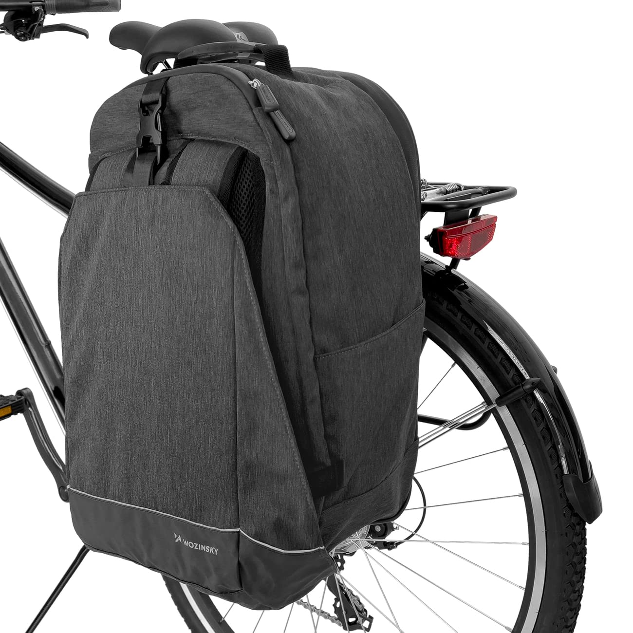 Wozinsky WBB33BK sac voyage vélo 40 L 2 en 1 étanche noir