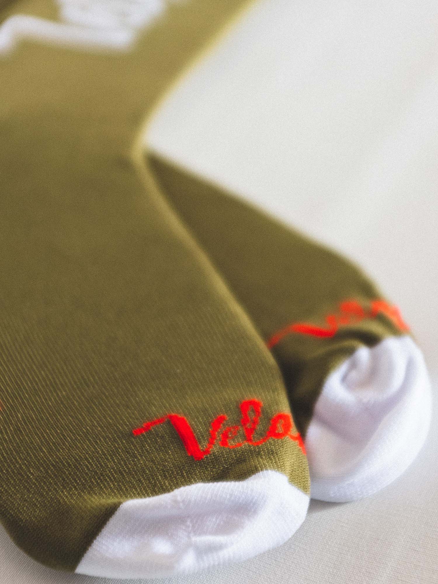 Atelier Velocidade Cadence Chaussettes Vélo Kaki 43-46