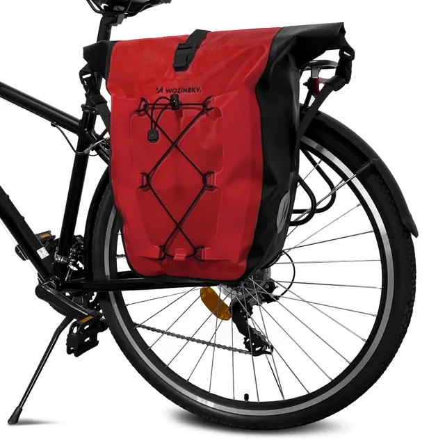Wozinsky sacoche voyage étanche porte-bagages 25L rouge