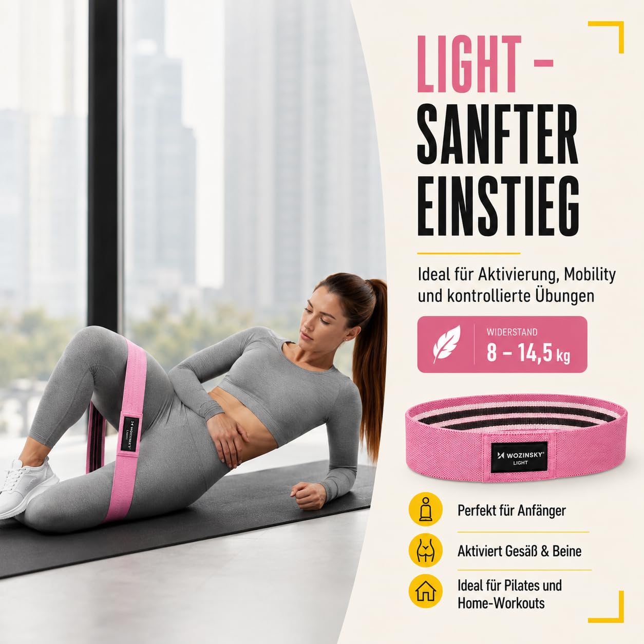 Wozinsky 3X Bandes Fitness Élastiques Musculation 3 Résistances