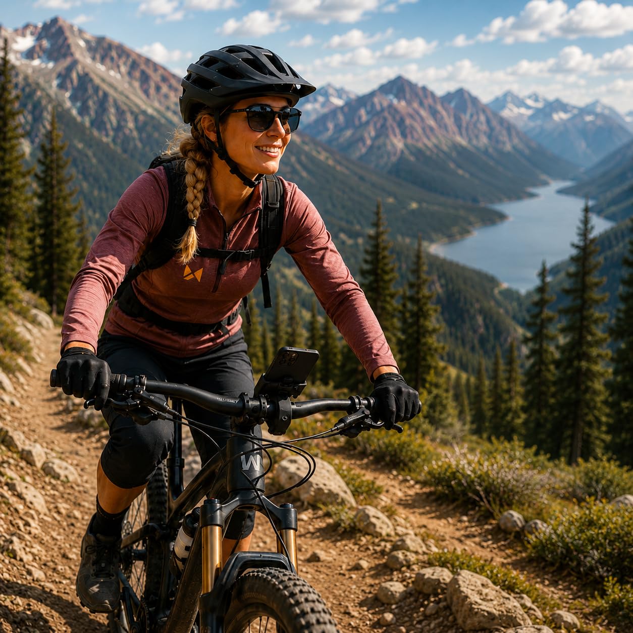 Wozinsky WBHBK3 Support téléphone vélo alu 360°