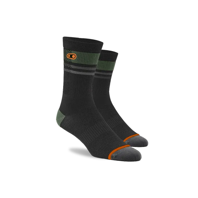 Crankbrothers Icon MTB Socks Chaussettes Noir/Vert S/M