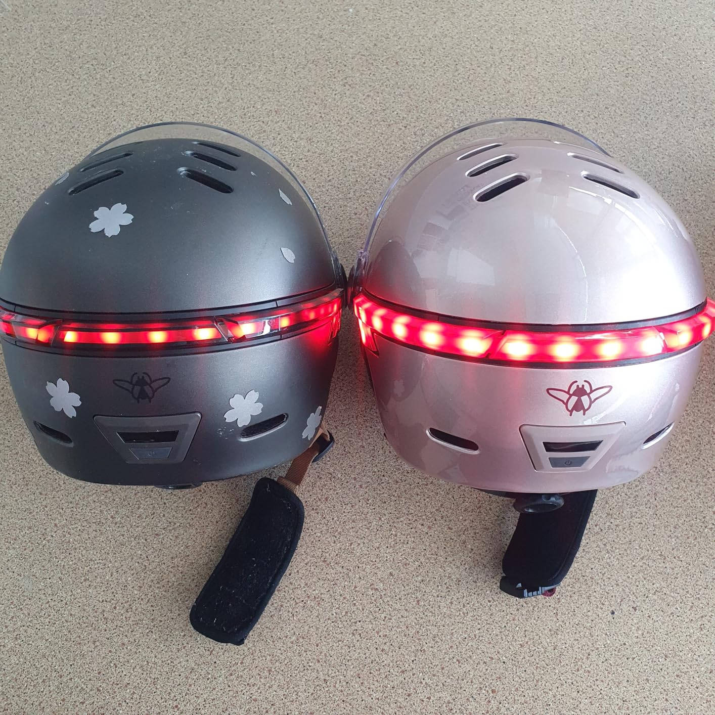 CASR Glow Casque Vélo LED Gris Taille M 55-58 cm