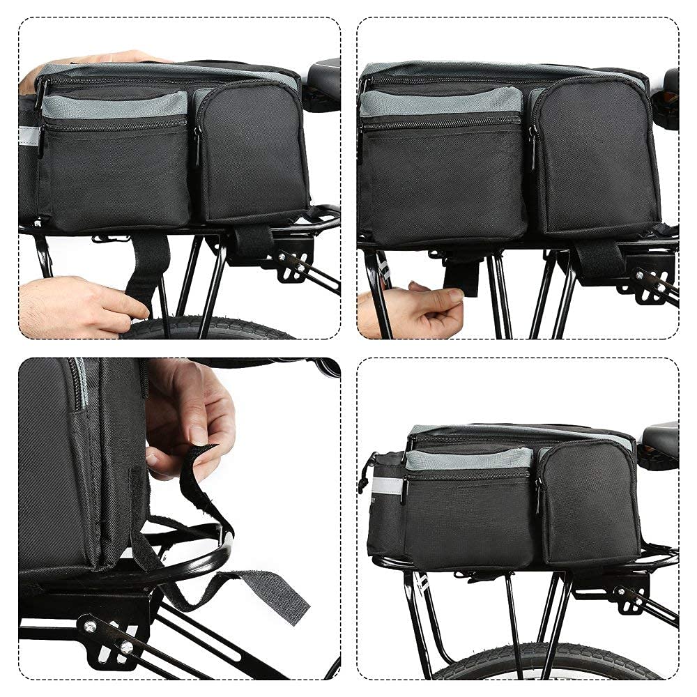 Wozinsky sacoche porte-bagages vélo étanche 6 L noire