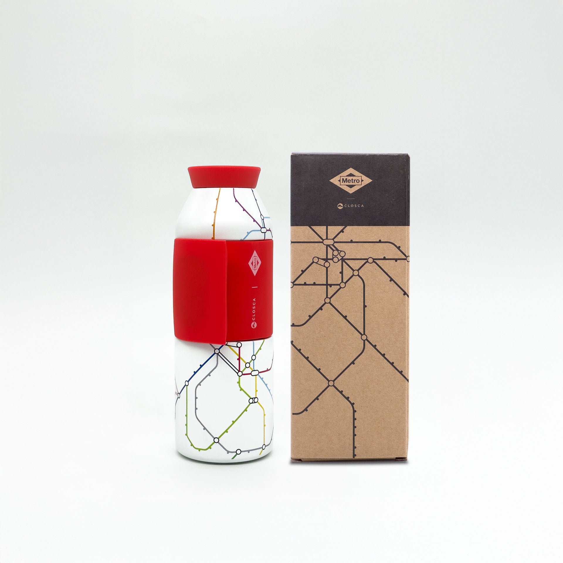 Closca Travel Madrid Red gourde isotherme 450ml inox