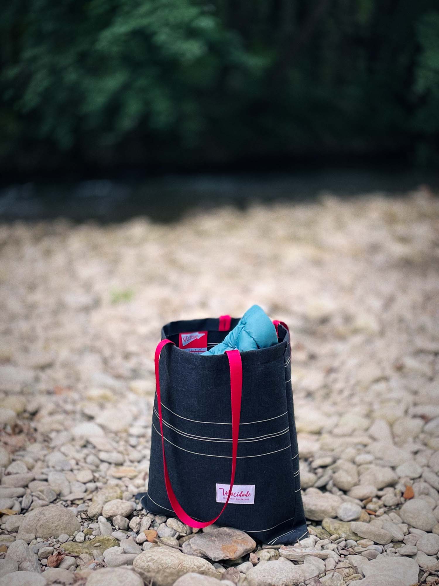 Atelier Velocidade Fourre-tout tote bag toile Noir courses ville
