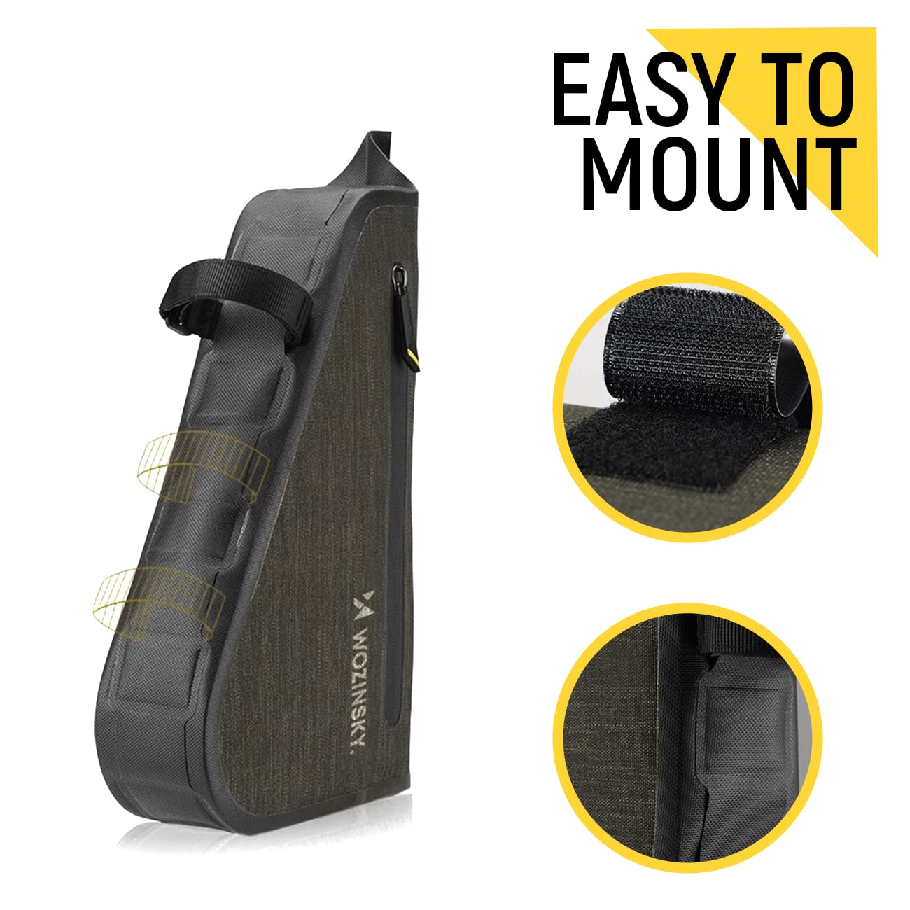 Wozinsky Sacoche Cadre sac triangulaire 8 L étanche smartphone