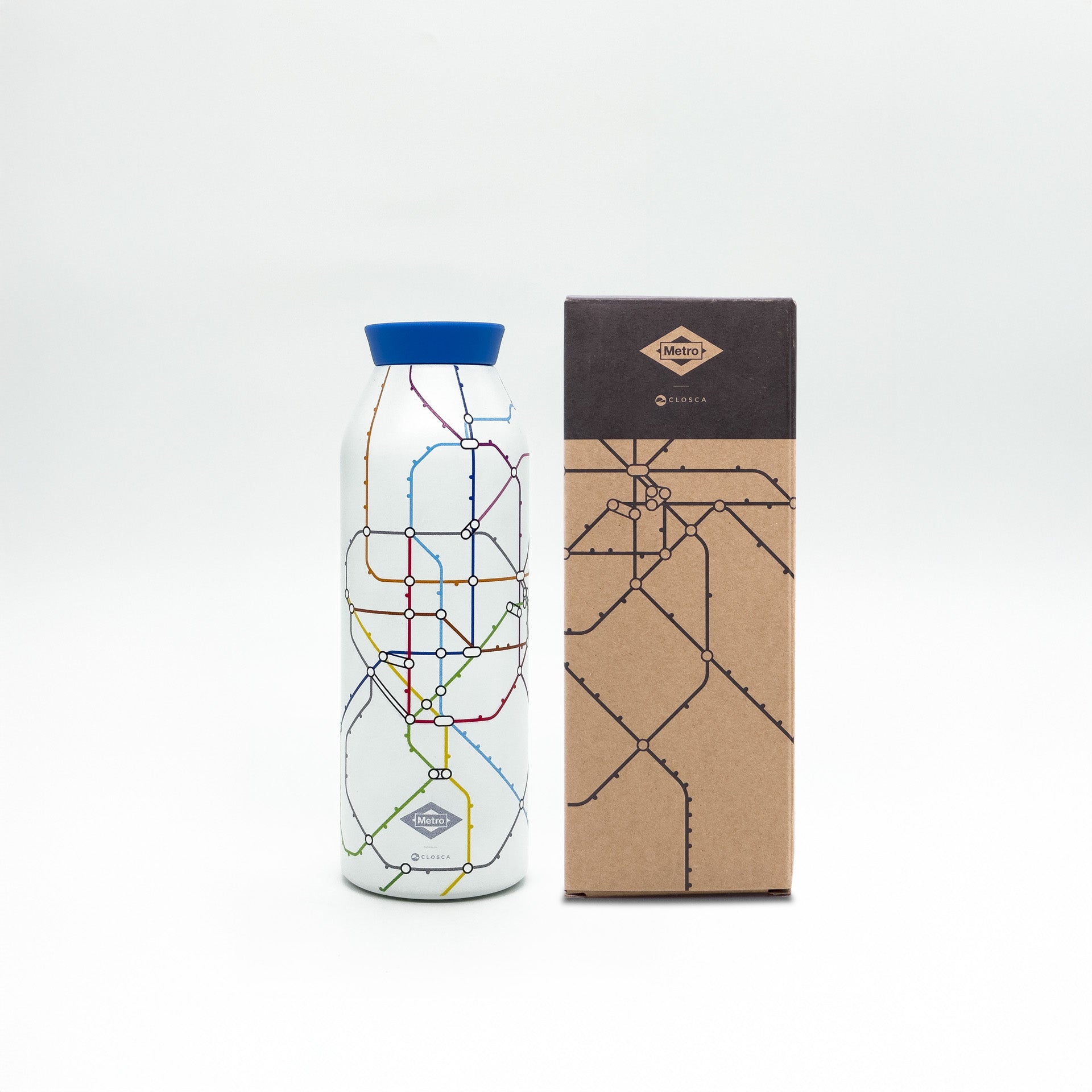 Closca Thermo Minimal Madrid Blue gourde isotherme 450ml bleue