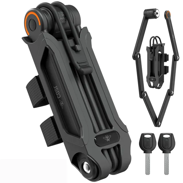 CASR Antivol Vélo Pliable cadenas 80 cm acier trempé
