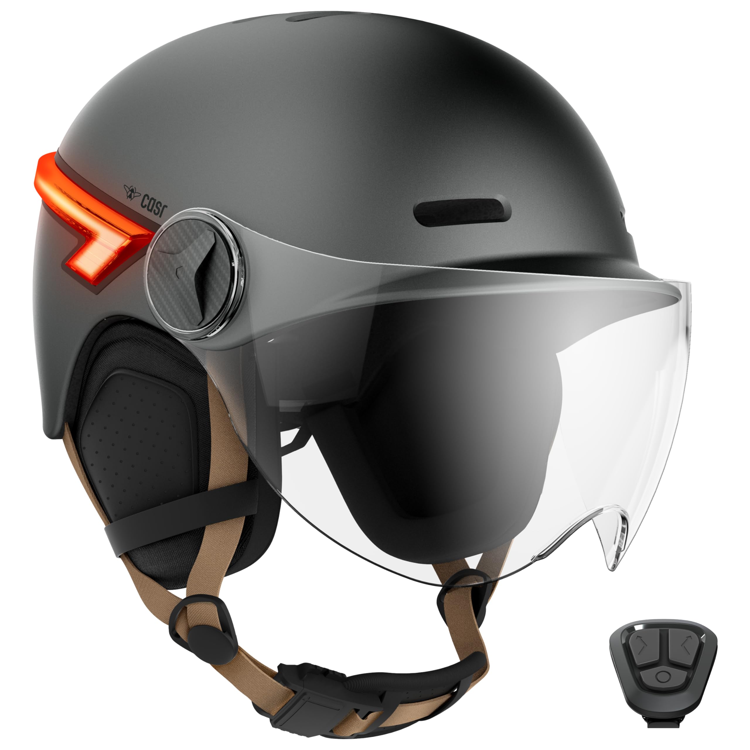 CASR Glow Casque Vélo LED Gris Taille M 55-58 cm