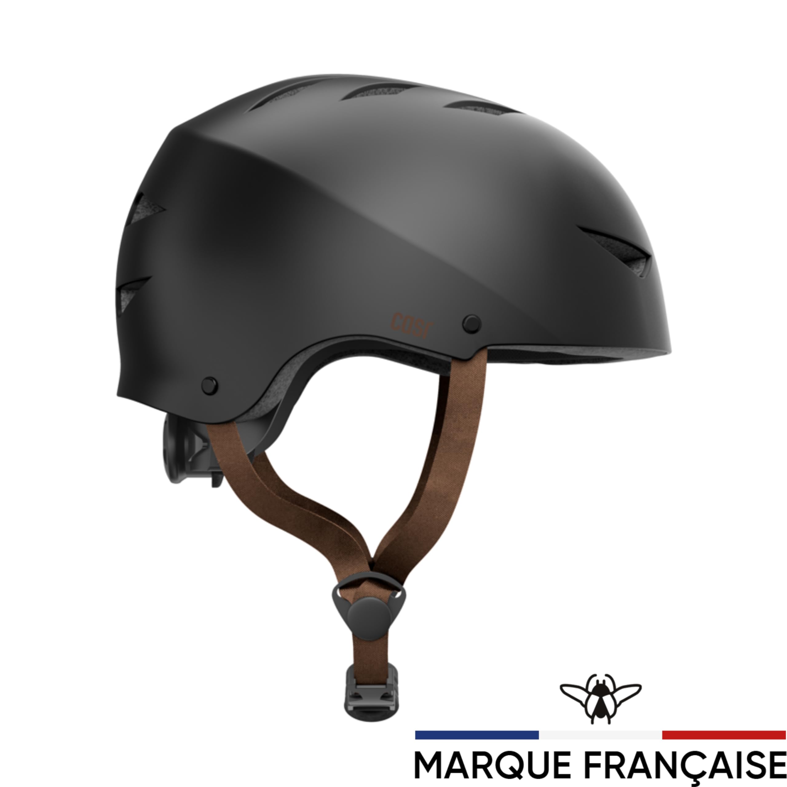 CASR Classic Casque Vélo Bol Noir Urbain Réglable Certifié EPI