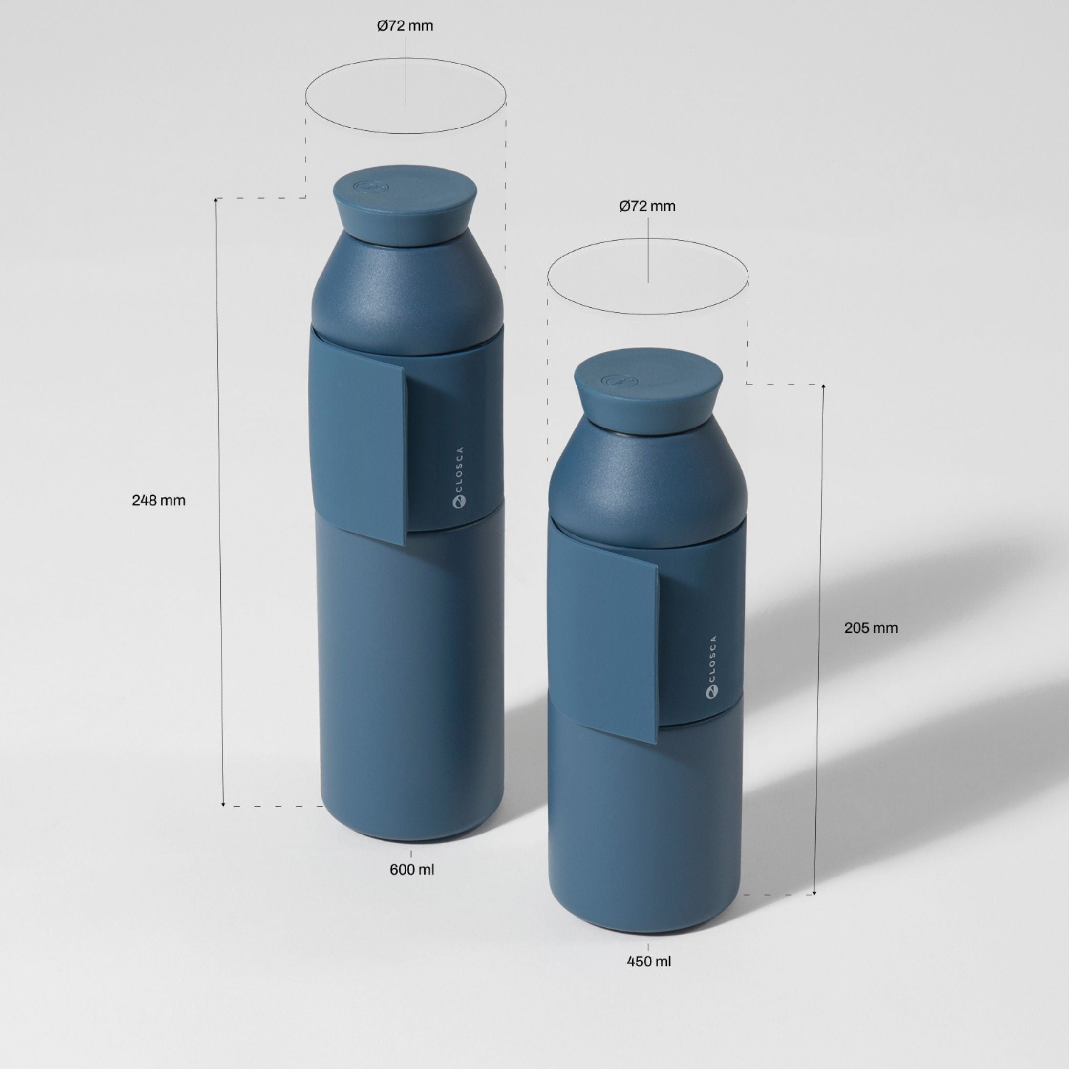 Closca Travel Abyss gourde isotherme sangle 450 ml