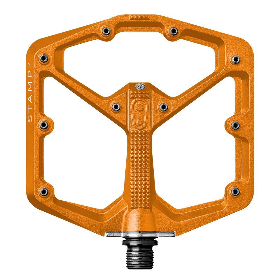 Crankbrothers Stamp 7 Large pédales plates bleu électrique alu