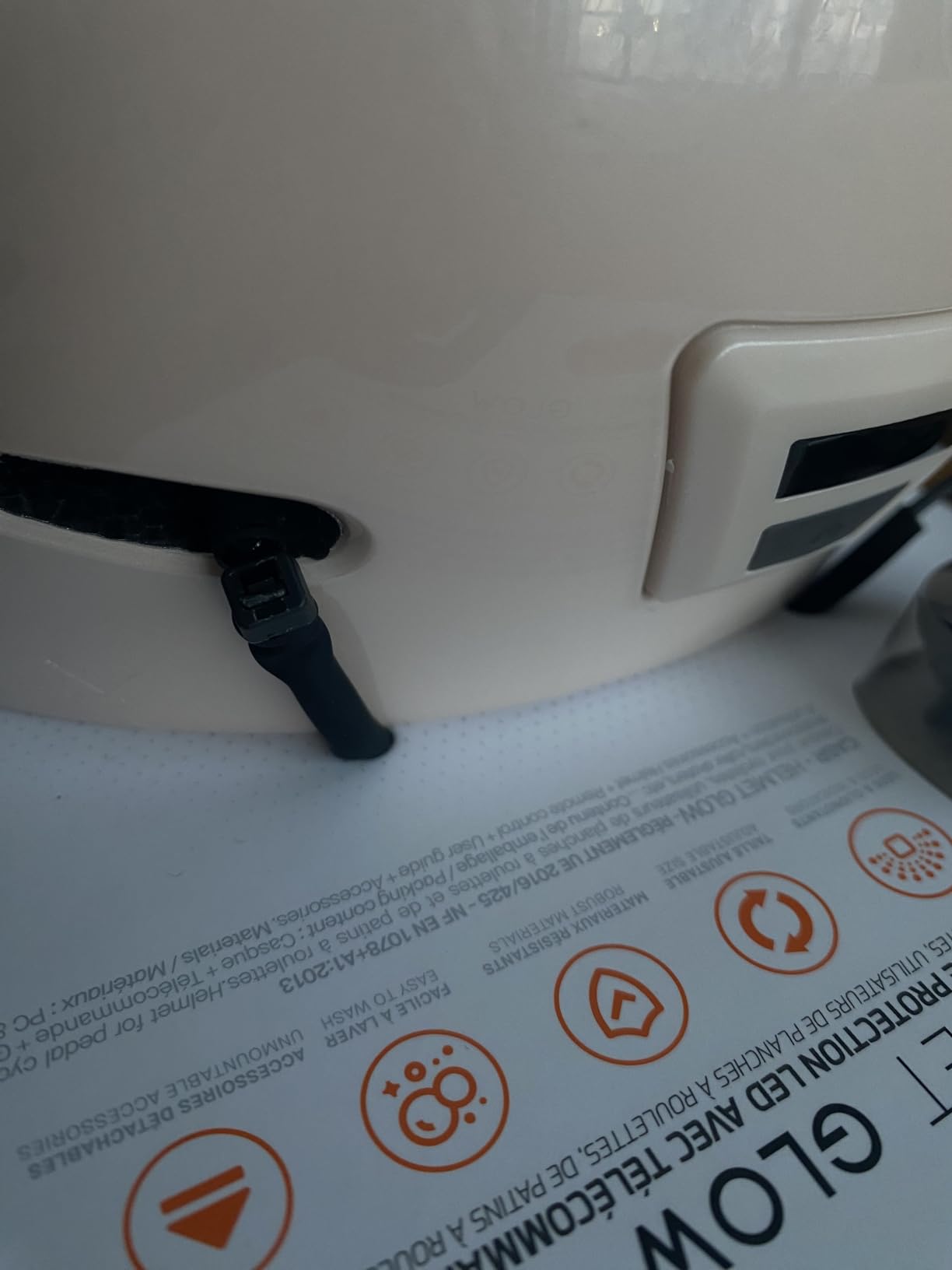 CASR Glow Casque Vélo LED Gris Taille M 55-58 cm